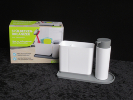 6 x Gootsteenorganizer - Aanrechtorganiser - met zeepdispenser - Vivess   DD1210
