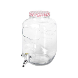 4 x Drankdispenser glas 4 Liter 4ass  EE1600