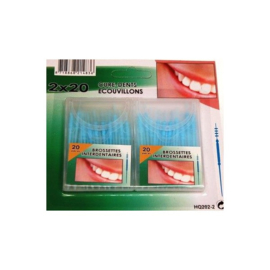 24 x Tandenstokers 2 x 20 stuks op kaart
