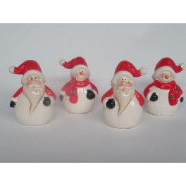 12 x Grappige Kerstbeeldjes h 8,5 cm b 5,5 cm 4ass. KE5007