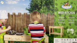 3 x Modderkeuken van hout - Buitenspeel keuken voor kinderen HJ1000