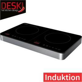 2 x Deski dubbele inductiekookplaat met Touch display - 2 x 22 cm kookplaat  HN3100