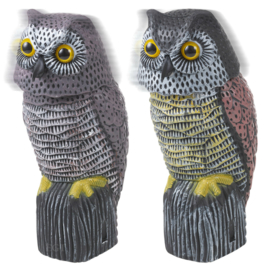 6 x Uil / Vogelverschrikker met bewegend hoofd 2ass  HA7010