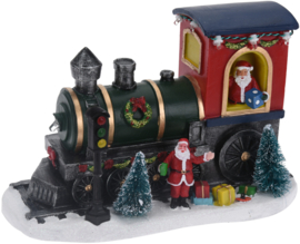6 x Stoomlocomotief - Trein met ledverlichting - 22x13cm - B/O  KH0560