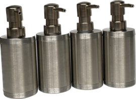 12 x Zeeppompje / zeepdispencer RVS - 16cm - 300ml - navulbaar  CC2350