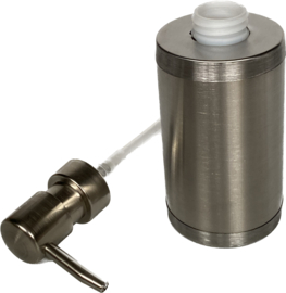 12 x Zeeppompje / zeepdispencer RVS - 16cm - 300ml - navulbaar  CC2350