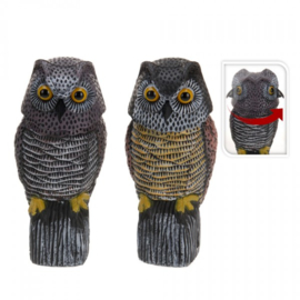 6 x Uil / Vogelverschrikker met bewegend hoofd 2ass HA7010