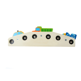 18 x Kinderkapstokken van hout - 32x4x9cm - 2ass  DD4100