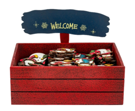 72 x Magneet Houten Sneeuwmannen inclusief displaybox 4ass  KE2500