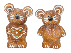 6 x Peperkoekfiguur Muis staand - H=12cm - 2ass KD0600