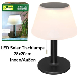 6 x Tafellamp op zonne-energie-Warm Licht-Dimmer-Zwarte voet HB5110