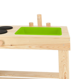 3 x Modderkeuken van hout - Buitenspeel keuken voor kinderen HJ1000
