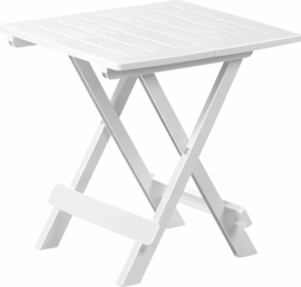 4 x Klaptafel - Bijzettafel - Kunststof Campingtafel - 45x43x50cm - Wit  HG0045