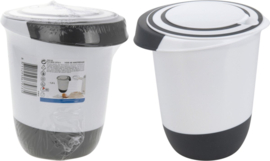 12 x Mini Beslagkom - Roerkom - Slagroomkom - 1,5 Liter - met spatdeksel -  DD1060