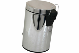 4 x Badkamerset - Toiletset - Pedaalemmer 3 Liter + Toiletborstel in houder - RVS  HC0100