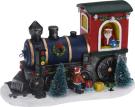 6 x Stoomlocomotief - Trein met ledverlichting - 22x13cm - B/O  KH0560