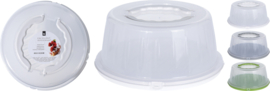 15 x Taartplateau rond - D33cm - 25cm - H15cm - 3ass kleur DD1160