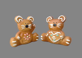 12 x Peperkoekfiguur Muis staand/zittend H=6-7,5cm 4ass  KD0610