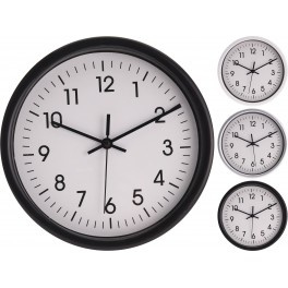 12 x Wandklok - Keukenklok - Rond - 20 cm - drie kleuren  DD3020