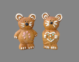 12 x Peperkoekfiguur Muis staand/zittend H=6-7,5cm 4ass  KD0610