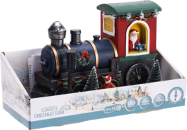 6 x Stoomlocomotief - Trein met ledverlichting - 22x13cm - B/O  KH0560