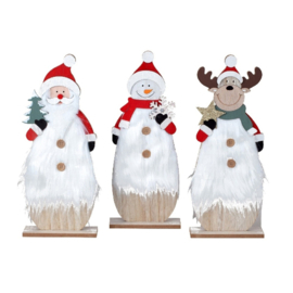 6 x Staande houten kerstdecoratie - H=40cm  KD6000