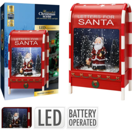 4 x Brievenbus - Snow & Music - Ledverlichting - B/O of USB   KH0900