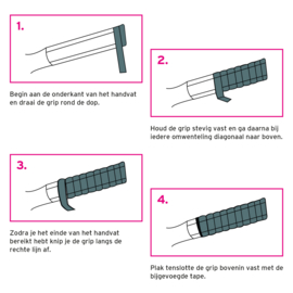 OVERGRIP + TOPTAPE TRIBLE + DEMPER DOODSHOOFD