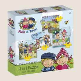 Fien & Teun 4 in 1 puzzel