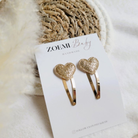 Klik Klak Hartjes Glitter Goud
