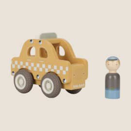 Little Dutch Houten Taxi Geel