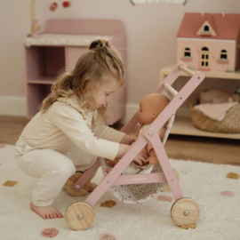 Little Dutch Houten Poppenbuggy Roze