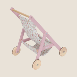 Little Dutch Houten Poppenbuggy Roze