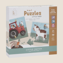 Little Dutch 4 in 1 Puzzel Little Farm