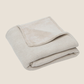 Jollein Deken Wieg 75x100 cm Basic Knit Nougat/Fleece