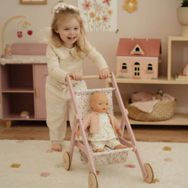 Little Dutch Houten Poppenbuggy Roze