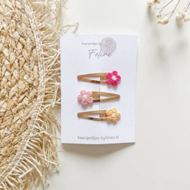 Klik Klak Set Flower Spring Yellow 4cm