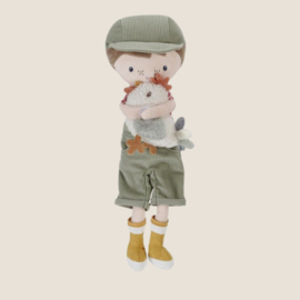 Little dutch Knuffelpop Boer Jim met kip 35cm