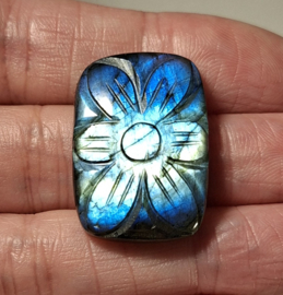 Labradoriet bloem carving