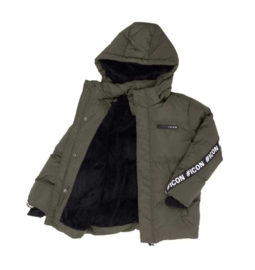 Icon winterjas, kleur legergroen.