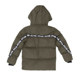 Icon winterjas, kleur legergroen.