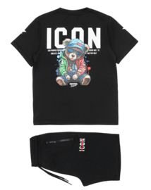 Icon flag bear set.