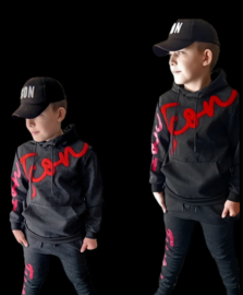 Icon red and black.