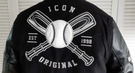 Heren icon baseball jacket icon.