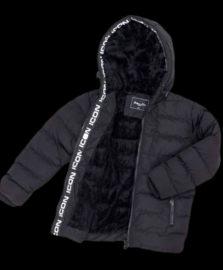 Icon winterjas zwart.