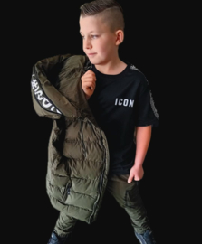 Icon bodywarmer kaki/green. Gevoerd in de binnenkant.