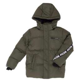 Icon winterjas, kleur legergroen.