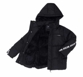 Icon winterjas, kleur zwart.