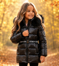 Icon winterjas girls ❤️ zwart.