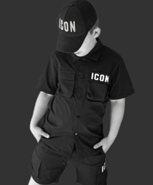Icon polo-cargo set zwart.